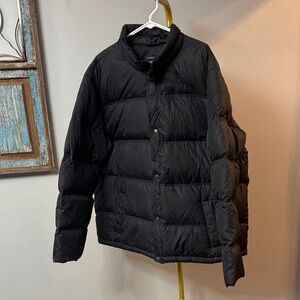 Lands' End Classic Black Puffer Jacket EUC XXL